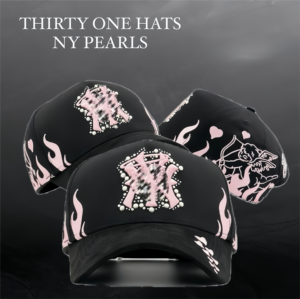 Cappelli OEM Personalizzati con Strass, Collezione Anniversario Originale, Cappellini da Baseball Neri a 5 Pannelli, Confezione di Cappelli - Product Image 1