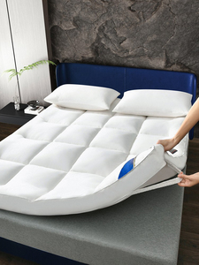 โรงแรมสต็อกคุณภาพไมโครไฟเบอร์สีขาวความหนาพิเศษที่นอนท็อปเปอร์แบบกําหนดเอง - Product Image 3