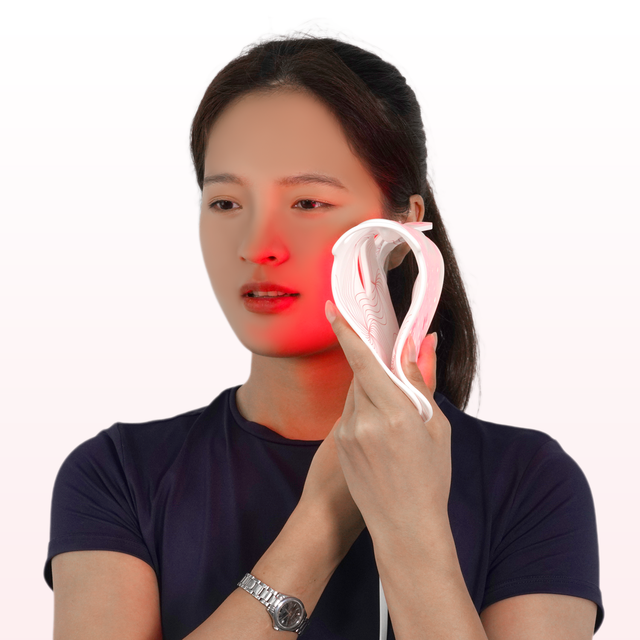 Led Face Mask 122Pcs Face And Neck Flexible Mask Silicone Led Red Light Therapy Mask