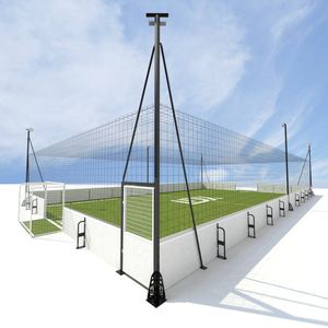 Clôture <span class=keywords><strong>de</strong></span> terrain <span class=keywords><strong>de</strong></span> football en panneaux composites avec filet pour entraînement et match - Product Image 4