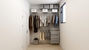Organizador de armario OEM DIY gratis, cesta extraíble de fábrica de Zhejiang, organizador de almacenamiento de <span class=keywords><strong>ropa</strong></span> para sistema de entrada - Product Image 6