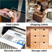 Étiquettes thermiques 2,25 x 1,25 pouces, autocollants à code-barres, étiquettes d'expédition blanches, autocollantes, étiquettes d'envoi avec 1000 étiquettes/rouleau