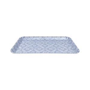 Plateau de service en mélamine en plastique <span class=keywords><strong>rectangulaire</strong></span> <span class=keywords><strong>à</strong></span> <span class=keywords><strong>fleurs</strong></span> blanches modernes - Product Image 5
