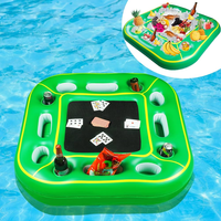 Table de jeux flottante pour piscine, support gonflable pour aliments et boissons, conteneurs isothermes pour fêtes, intérieur, extérieur, été, plage, piscine