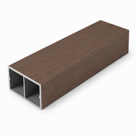 Lambris composite en aluminium résistant aux termites, aspect bois, 50 x 30 mm, pour écran mural extérieur de villa et façade pare-soleil