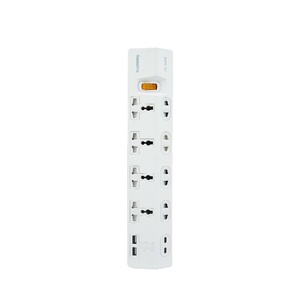 Special design Customization PRIMA series 8 Way 2 Usb-A and 2 Usb-C <b>fast</b> <b>charge</b> UK/EU <b>Plug</b> with overload switch - Product Image 1