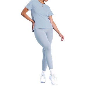 Completo Sportivo Hao Qian Senza Cuciture, Asciugatura Rapida, per Yoga e Attività all'Aperto, Set da 2 Pezzi per Allenamento Pilates Femminile - Product Image 5