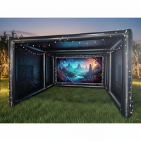 Écran de simulateur de golf gonflable personnalisé en PVC pour location d'événements et fêtes à domicile, tente de cinéma