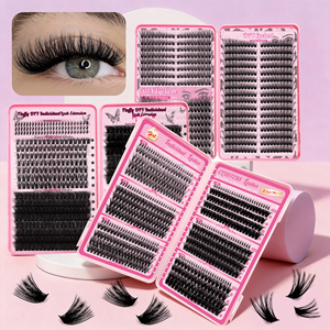 En gros, Kit <span class=keywords><strong>de</strong></span> <span class=keywords><strong>cils</strong></span> individuels en grappe SpikeDiy <span class=keywords><strong>de</strong></span> luxe faits main, mélange CD, <span class=keywords><strong>cils</strong></span> naturels volumineux, avec plateau et logo personnalisé - Product Image 3