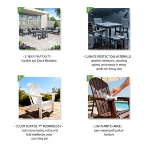 MEISEN M420-838 <span class=keywords><strong>Sofa</strong></span> Modular Modern untuk Luar Ruangan, HDPE Tahan Lama, Balkon Terbuka, Tahan Air, Anti UV, Furnitur Taman untuk Hotel, B&B - Product Image 6