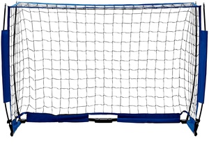 Portería de fútbol plegable deportiva de primera categoría con postes de hierro, varilla de fibra de vidrio, bolsa de transporte portátil, fácil de configurar y para canchas Plus - Product Image 4