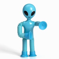 Pop Tube, Nuevo Producto, Juguete de Tubo Telescópico con Diseño de Alienígena de Dibujos Animados, Divertido, Novedoso, Extraño, Rompecabezas, Tubo Elástico Antiestrés, Juguete Sensorial