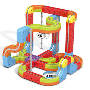 Kereta Rel Magnetik Kubus Elektromagnetik USB Pengisian Daya Rel Kereta Api Melatih Kreativitas untuk Anak Mainan Slot Orbit Levitasi - Product Image 1