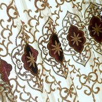 Rideaux occultants en chenille brodés sur mesure, motif floral, isolants thermiques, à œillets, style européen de luxe pour salon