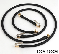 Adaptateur de valve de pompe à air pour gonflage de pneus de vélo, moto et voiture, avec tuyau allongé et embout pour valve filetée