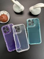Étui antichoc 2 en 1 couleur translucide avec logo personnalisé pour téléphone portable Samsung M15/M55