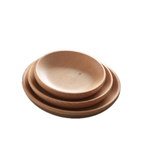 ถาดไม้วอลนัทสีดำทรงกลม ทำด้วยมือ สไตล์ญี่ปุ่น สำหรับใช้ในบ้าน - Product Image 1