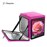 Boîte de livraison LED pour moto Pixelpulse 4G GPS, extérieure, avec écran LED pour la nourriture et la publicité, pour les vélos de livraison et de plats à emporter