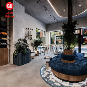 ชั้นวางสินค้าเบเกอรี่แบบกำหนดเองทันสมัย เฟอร์นิเจอร์ร้านเบเกอรี่ ตู้โชว์ขนมปังและขนมอบพร้อมไฟ LED - Product Image 3