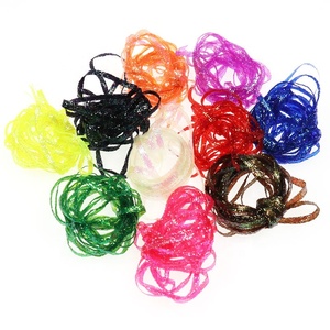 10 confezioni colori linea di pizzo intrecciato piatto 3mm toni perlescenti Emerger Streamer Rib Body materiali per la costruzione di mosche in acqua salata - Product Image 1