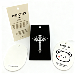 Etiqueta Colgante de Papel Kraft de Alta Gama <span class=keywords><strong>para</strong></span> <span class=keywords><strong>Ropa</strong></span> de Mujer, Personalizable con Logotipo, Etiqueta Personalizable <span class=keywords><strong>para</strong></span> Calzado con Marca Registrada - Product Image 1