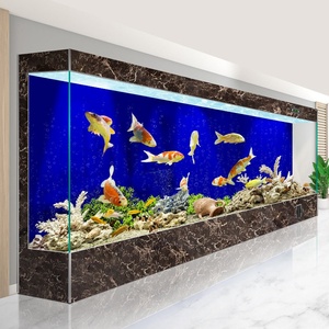 Acquario Integrato 2026 Nuovo per Uso Domestico Senza Acqua, in Vetro Ultra Bianco per Soggiorno, con Filtro Incorporato e Luci Multicolore Variabili - Product Image 4