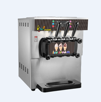 Machine à glace molle compacte à double cylindre pour comptoir, double usage domestique et commercial, pour la restauration, les food trucks et les cafés
