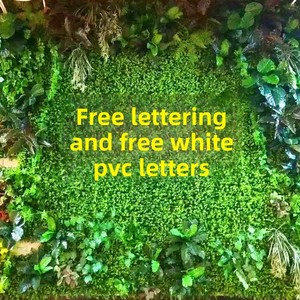 Simulation Plant <strong>Flowers</strong> Green <strong>Wall</strong> Plastic Indoor Outdoor Artificial Wedding <strong>Fake</strong> Lawn <strong>Wall</strong> Hanging Floral Art Decoration - Product Image 2