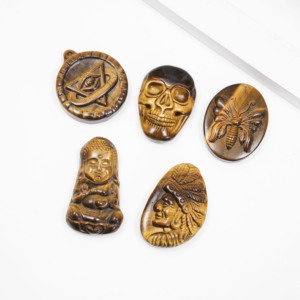 Vente en gros de sculptures de <span class=keywords><strong>Bouddha</strong></span> en cristal naturel œil de tigre, figurines en cristal pour la guérison et la décoration - Product Image 2