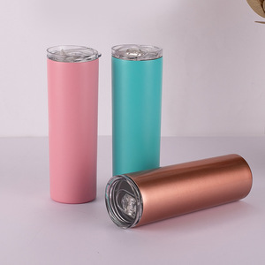 Échantillon gratuit gobelet de sublimation droit blanc à double paroi en acier inoxydable de 20 oz - Product Image 3