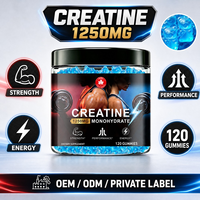 Gummies de créatine monohydrate OEM saveur fruits rouges mélangés pour soutenir la croissance musculaire et l'endurance sportive des athlètes, des culturistes et des adultes