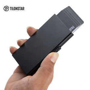 TILONSTAR TVC300MG Aluminum Metal RFID Protection <b>Cards</b> Wallet Pop up Magnetic Phone <b>Card</b> <b>Holder</b> for Men - Product Image 2