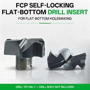 Punta da trapano in carburo a fondo piatto FCP 160Tip, inserto per punta da trapano a corona autobloccante, punta modulare intercambiabile, rivestimento in <span class=keywords><strong>TiC</strong></span>, compatibile con CNC - Product Image 2