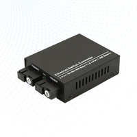 10/100/1000M 光纤媒体转换器 2*1000Base-FX 转 2*10/100/1000Base-TX RJ45 网络接口
