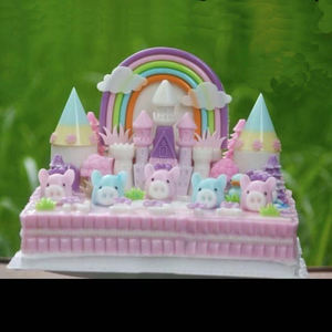 Moule en silicone coloré 3d, 1 pièce, pour décoration de gâteaux de fête d'anniversaire pour bébé, outils de pâtisserie pour fondant, à chocolat, à bonbons - Product Image 2