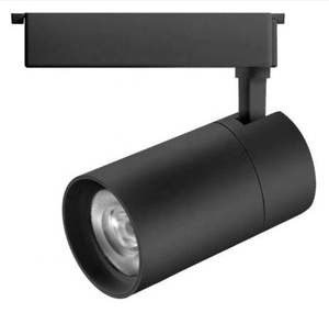 Spots LED sur <span class=keywords><strong>rail</strong></span> CCT réglables, <span class=keywords><strong>blanc</strong></span> COB, CRI95, avec grille anti-éblouissement en nid d'abeille, prix avantageux, CE, 3 fils. - Product Image 2