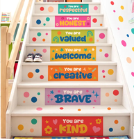 Autocollants de sol en PVC mat à motif personnalisé, empreintes de pieds d'enfants, flèches, autocollants au sol pour maternelle, école, jeux sportifs