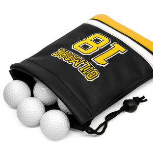 Sac d'accessoires de golf en cuir PU avec logo brodé personnalisé, fermeture à cordon, pour objets de valeur, prix d'usine, n°18 - Product Image 6