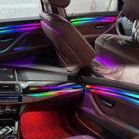 Kit d'éclairage d'ambiance dynamique pour BMW Série 5 F10 F11 F18 2011-2017, 256 couleurs LED, éclairage intérieur de voiture