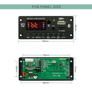 Reproductor MP3 <span class=keywords><strong>Bluetooth</strong></span>, placa amplificadora, módulo amplificador de circuito, 7V-16V, 2x25W - Product Image 2