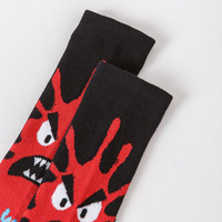 Nouveau chaud petit monstre mâle femme personnalisé bonbons couleurs équipage chaussettes drôle mignon dessin animé motif étudiants mode chaussettes décontractées