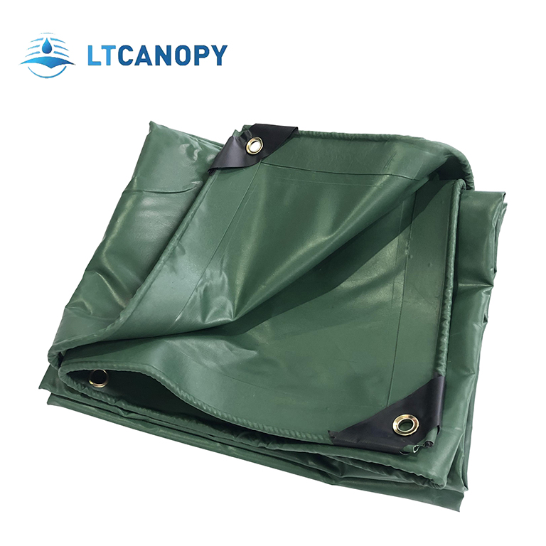 Litong tarps de lona personalizado, verde resistente cobertura de pvc fabricante