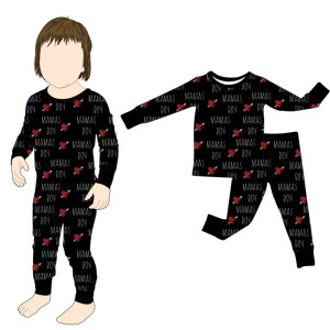 Qingli OEM Fábrica Personalizada SIN Tarifa Conjunto de <span class=keywords><strong>2</strong></span> Piezas Cómodo de Manga Larga con Estampado Temático de <span class=keywords><strong>Amor</strong></span> para Niñas de Otoño - Product Image 3