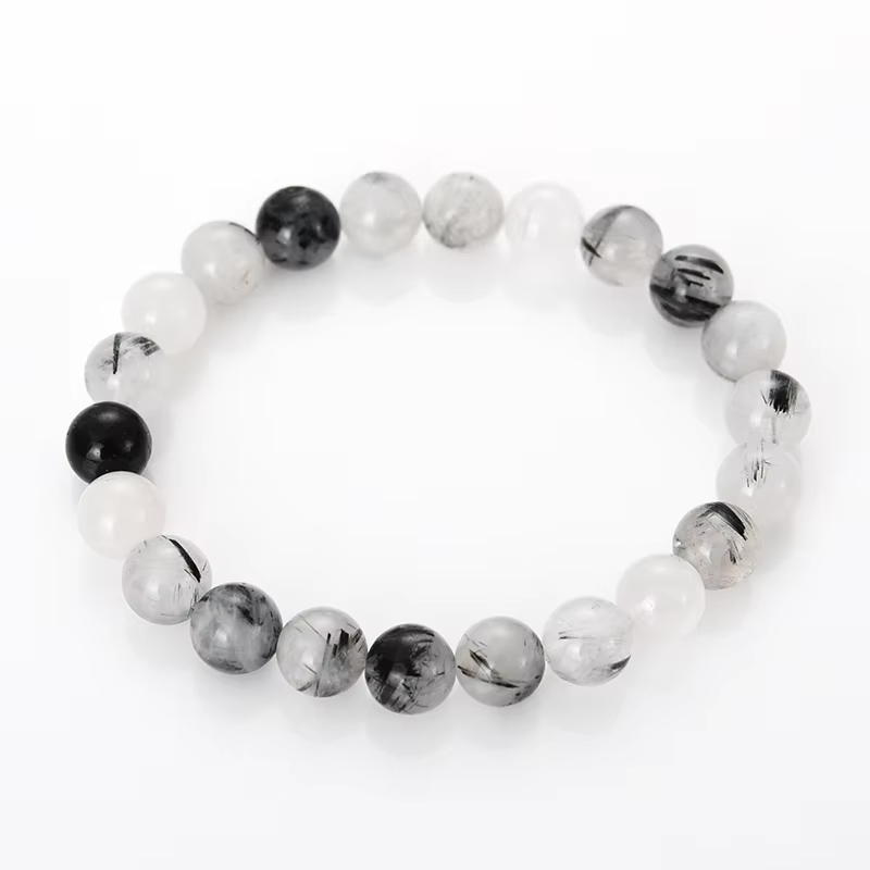 Quartz rutilé noir