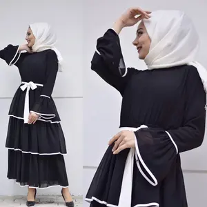 Robe longue islamique avec imprimé de gâteaux pour femmes,, de haute qualité, couches, dubaï, Abaya, vêtements pour femmes, Robe décontractée, mode musulmane