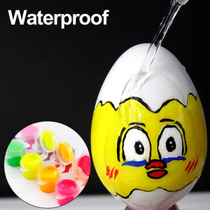 Khy 12 रंग ईस्टर अंडे मोमबत्ती किट मिनी ऐक्रेलिक पेंट और ब्रश सेट बच्चे के लिए ब्रश के साथ अलग-अलग पेंट स्ट्रिप्स सेट - Product Image 3