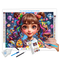 N-2574 diamant peinture Kits lapin Portrait toile Art travail décor à la maison mur diamant Art peinture mur décoratif Kits
