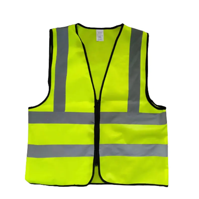 custom logo reflective strips clothes reflective safety running vest 120gsm knitted poly fabric reflective safety vests