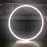 Lámpara colgante lineal Led circular grande de 2m/3m/4m para restaurante