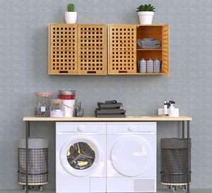 <span class=keywords><strong>Armoire</strong></span> <span class=keywords><strong>de</strong></span> rangement murale <span class=keywords><strong>en</strong></span> <span class=keywords><strong>bambou</strong></span> avec portes carrées à détails <span class=keywords><strong>Armoire</strong></span> murale <span class=keywords><strong>de</strong></span> <span class=keywords><strong>cuisine</strong></span> - Product Image 4